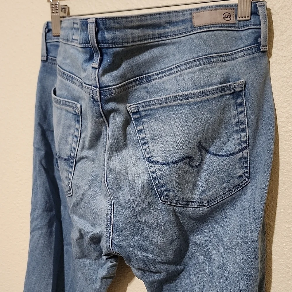 Ag Adriano Goldschmied Blue Skinny Jeans with Distressed Detailing - Picture 7 of 10
